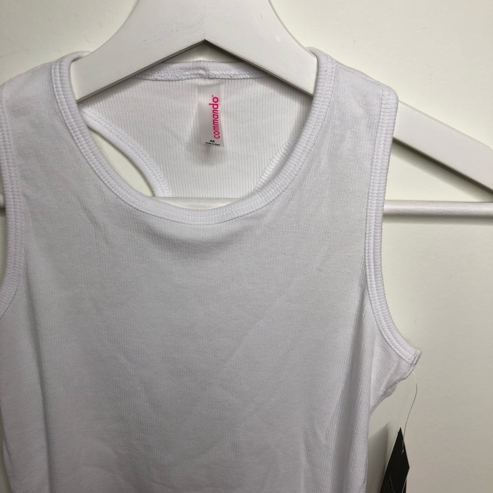 Commando Luxury Rib Tank White - Picture 6 of 9